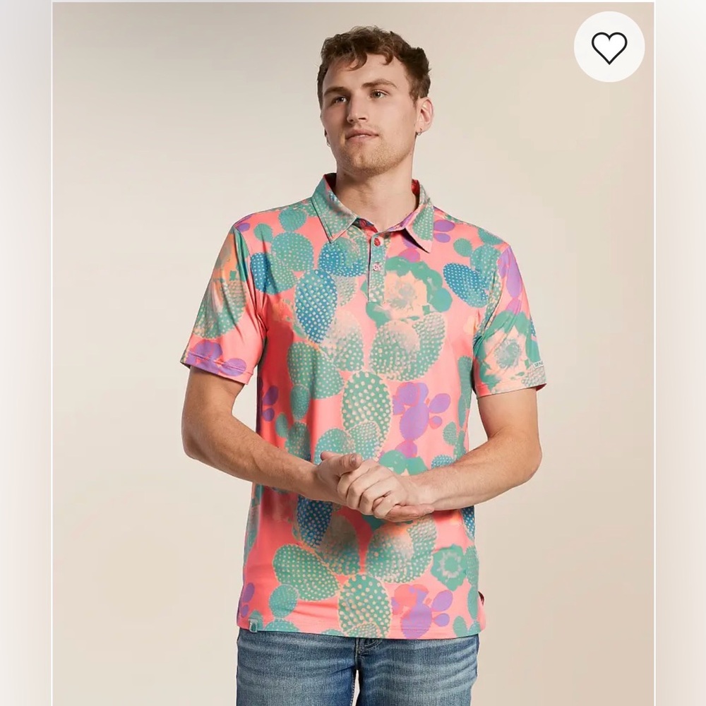 Sendero Provisions Co. High Noon Nopal Cosmico Performance Polo Size XL